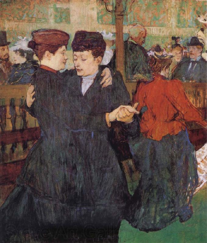 Henri de toulouse-lautrec Two Women Dancing at the Moulin Rouge Spain oil painting art